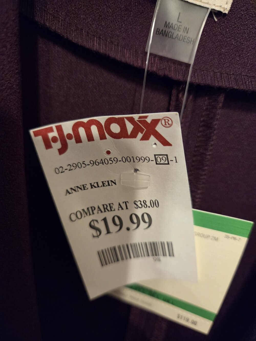 Anne Klein Open-Front Blazer in Deep Plum - Picture 3 of 3